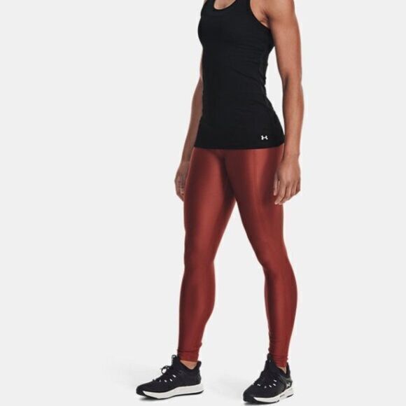 Under Armour heat gear hi-rise leggings in rust Womens‎ Size M Athletic Yoga - Picture 1 of 8